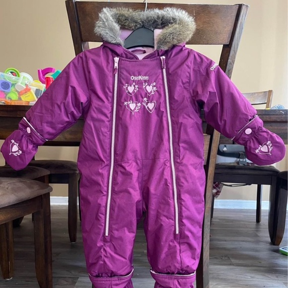 NEW Oshkosh winter suit purple size 6-9months - Picture 1 of 2